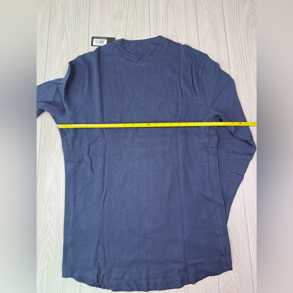 Men's True Navy Long Sleeve Tee - Picture 8 of 13